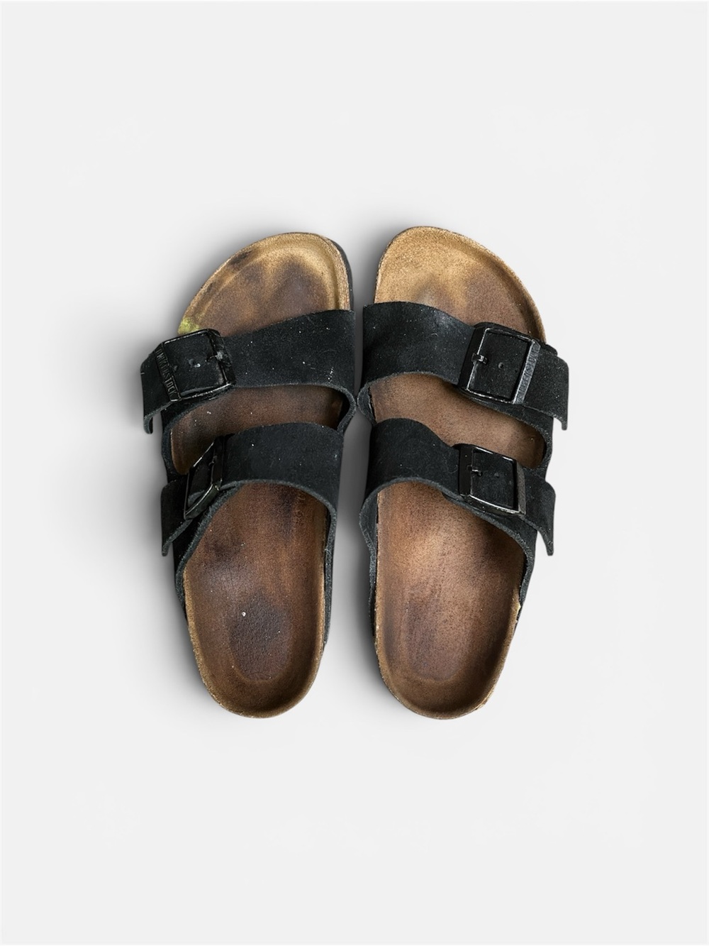 Birkenstock Arizona Two-Strap Sandal in Black Size EU 39; US 8-8 1/2 FLAWS - Picture 10 of 11